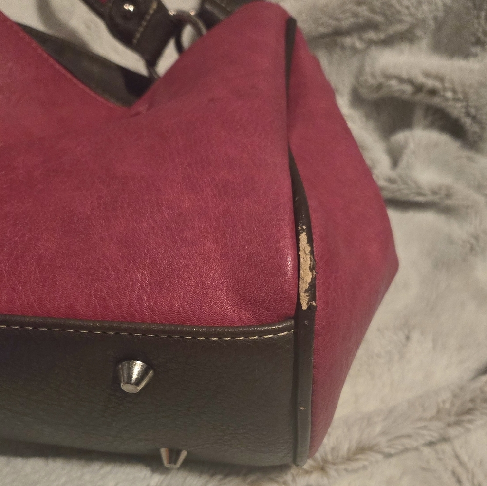 Montana West Hot Pink with Silver and Turquoise Cross  Purse - Picture 6 of 6